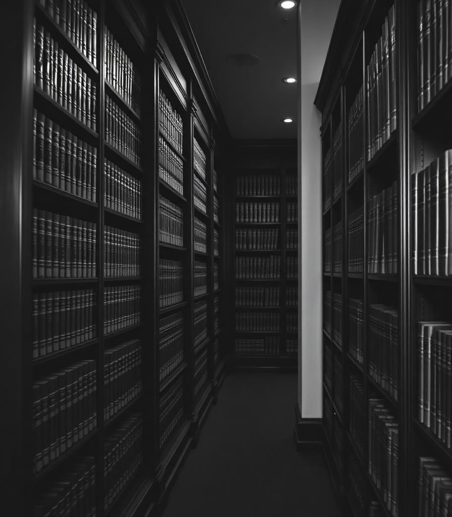 Libreria con volumi giuridici e aziendali